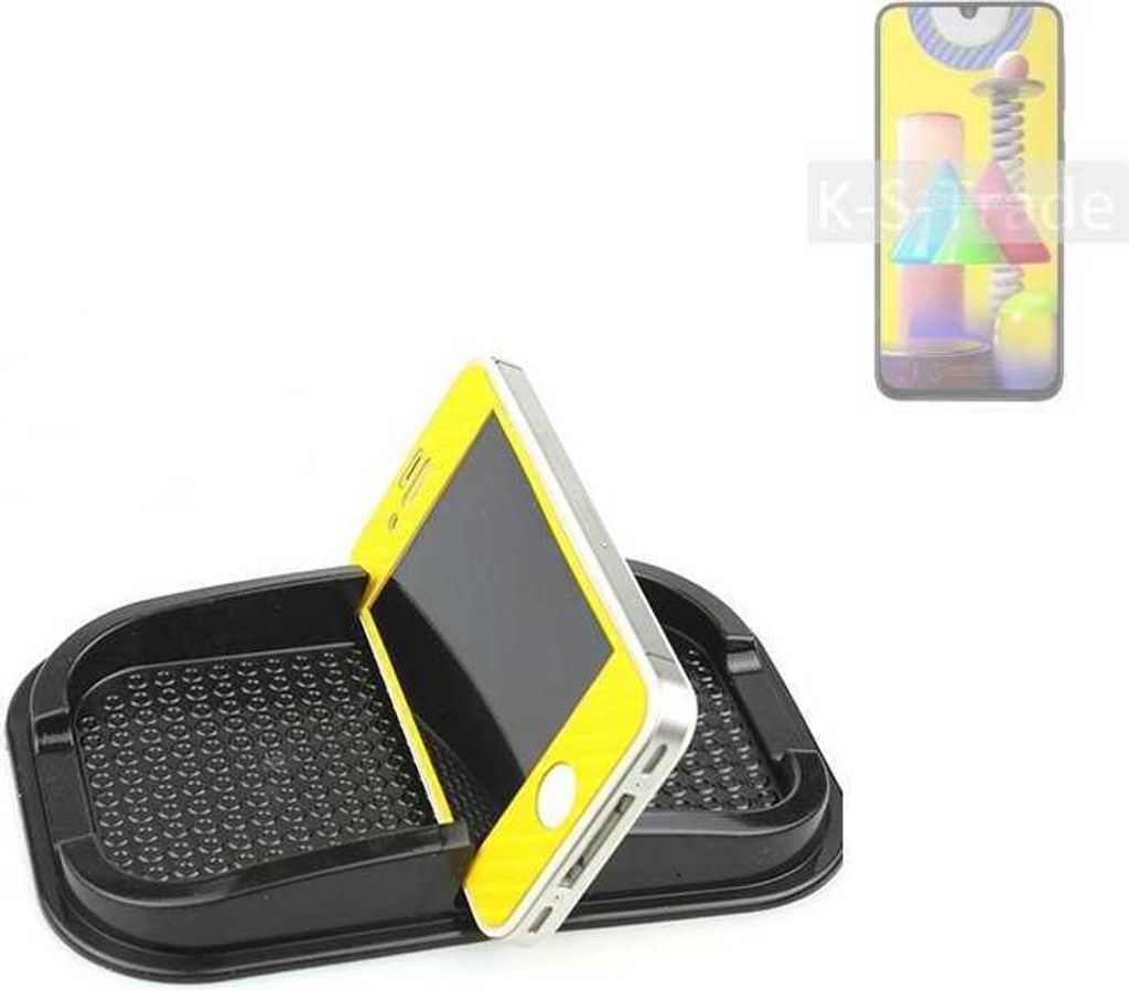 K-S-Trade Auto Anti Rutsch Matte Smartphone-Halter kompatibel mit Oukitel WP8 Pro Haft Pad Armaturenbrett Handy-Halterung Silikon