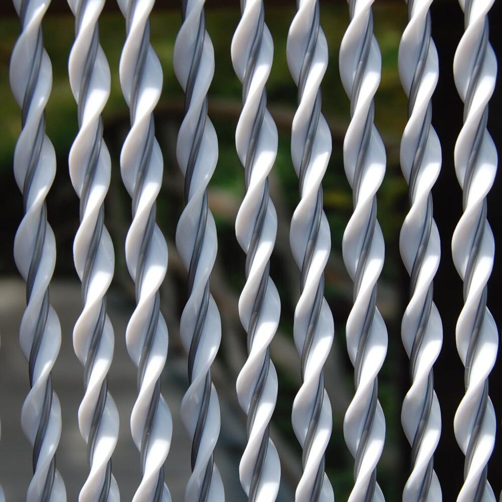 Türvorhang "Riva 2" 90 x 210 cm weiß/grau Produktbild 