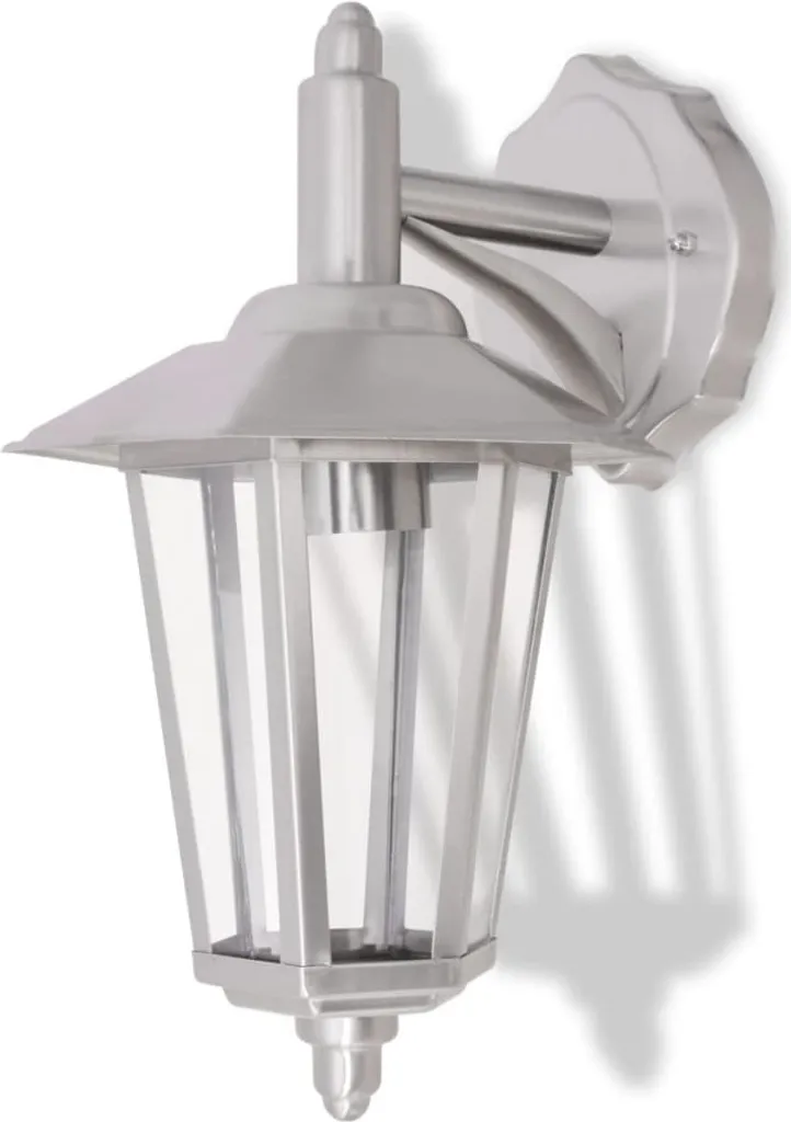 Lampe murale extérieure en acier inoxydable brossé IP44 design moderne