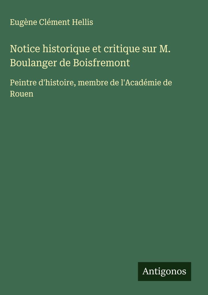Historisch-kritische Notiz über M. Boulanger de Boisfremont