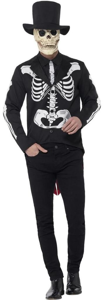 Smiffys - "Seor" Skelett-Kostüm für Herren, Tag der Toten SM3443 (XL) (Schwarz)