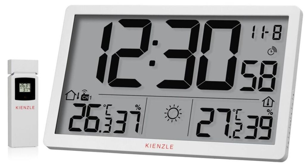 Reloj de pared con radio y pronóstico del tiempo Kienzle, Imagen del producto 
