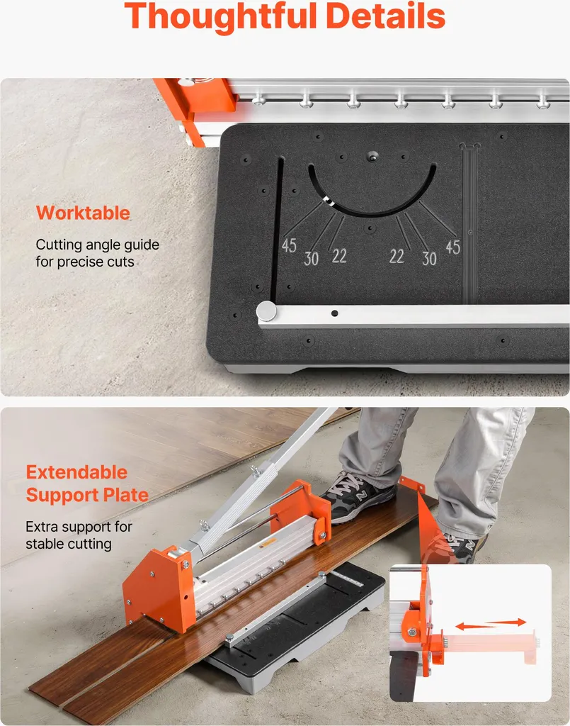 Coupe-stratifié pour pose de sol LVT et SPC avec support large 304mm - 6