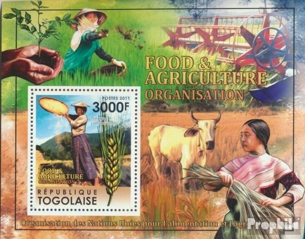 Briefmarken Togo 2011 Mi Block 628 (kompl. Ausgabe) postfrisch Landwirtschaftsorganisation