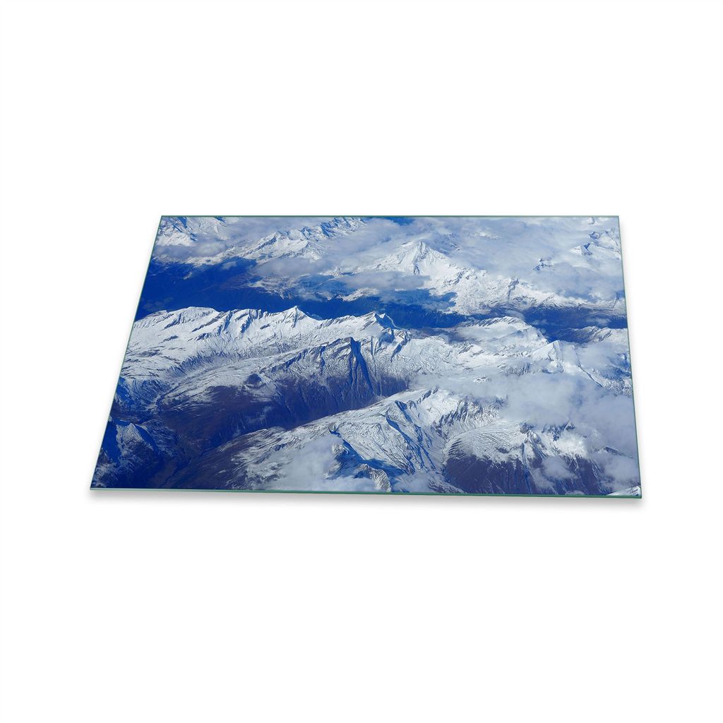 Herdabdeckplatte Glaskeramik 1 Teilig 80x52 Natur Weiß Abdeckung Glas Spritzschutz