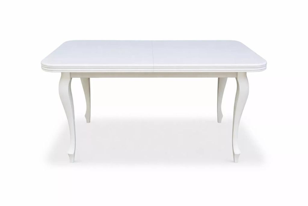 Großer Esstisch Viktor Weiß 200x100 + 2x50 Naturfurnier Produktbild 