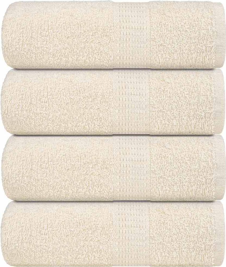 "WINTER SALE"Waschtücher FROGN 4er set - modernes Design - Creme 30x30cm 360 g/m² DE185656 - Handtücher