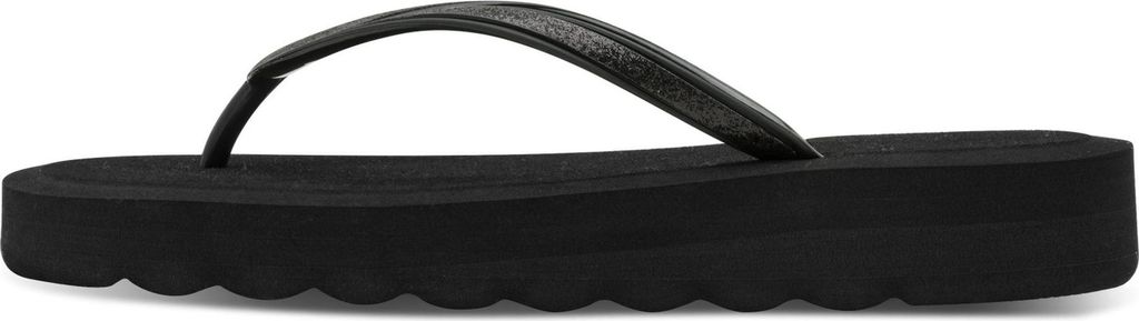 Tamaris Damen Pantolette Plateau Zehentrenner mit Karree Form 1-27141-46, Größe:41 EU, Farbe:Schwarz