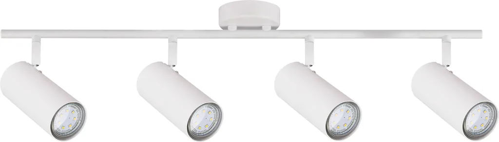 Luminaire de plafond blanc 4 spots GU10 COLLY robuste en métal