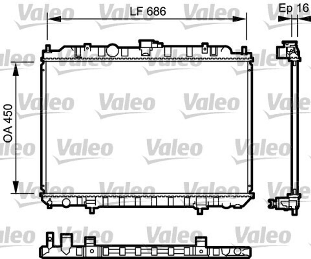 VALEO 735063 Kühler Wasserkühler Motorkühler für NISSAN X-TRAIL (T30)
