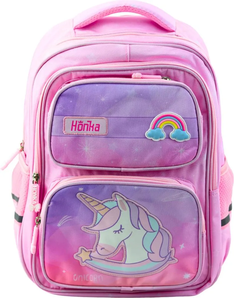 Sac à dos scolaire licorne rose 20L avec bretelles confortables fille