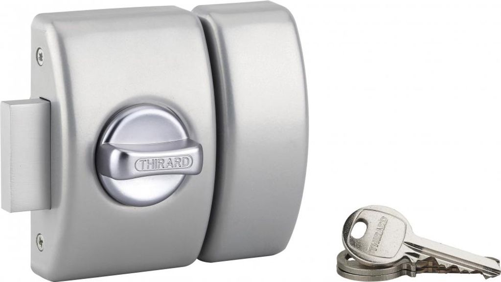 Verrou à bouton Design 5 pour porte d'entrée, cylindre Image du produit 
