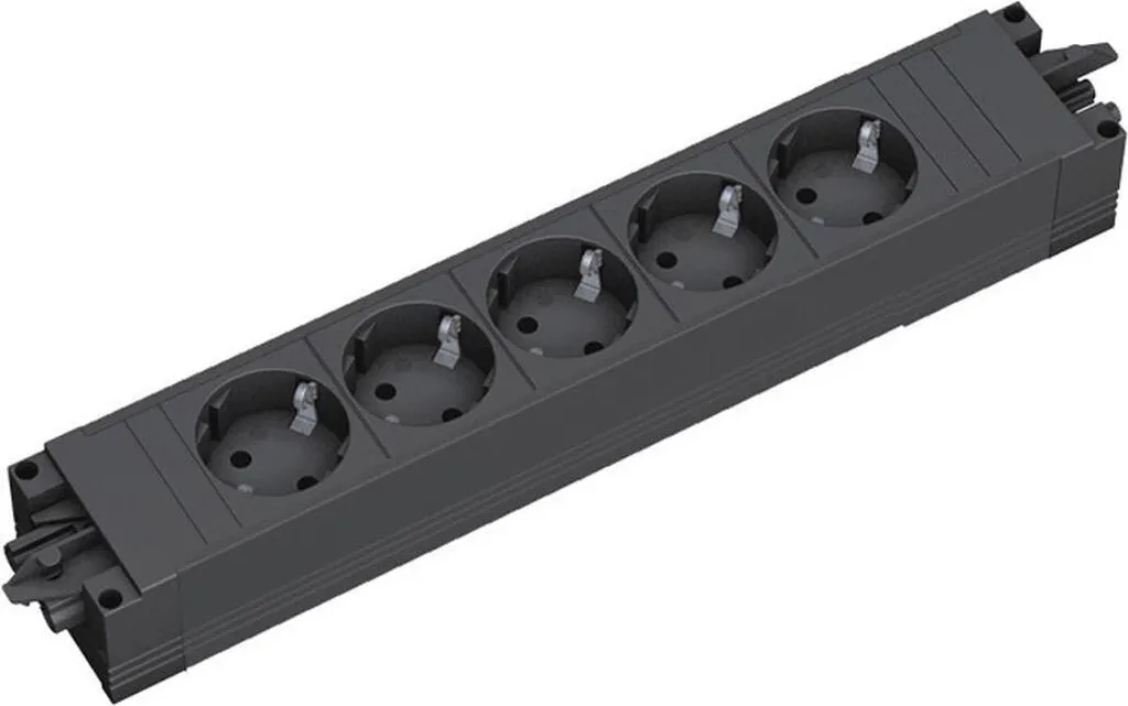 Bachmann 90618821 STEP BASE Ciabatta 5 Posti GST18 Nero per Ufficio