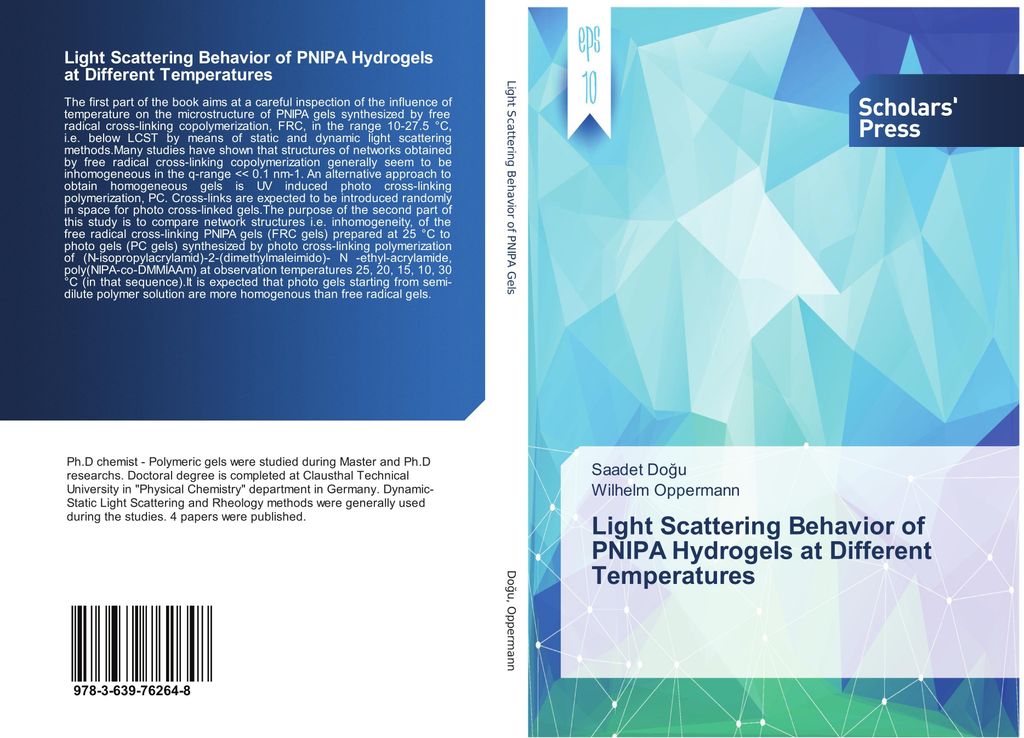 Light Scattering Behavior of PNIPA Hydrogels at Different Temperatures