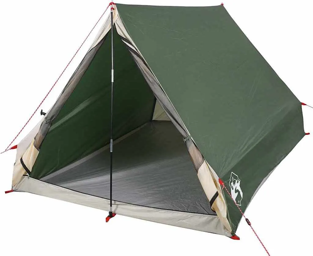 Tente de camping verte étanche pour 2 personnes avec structure légère