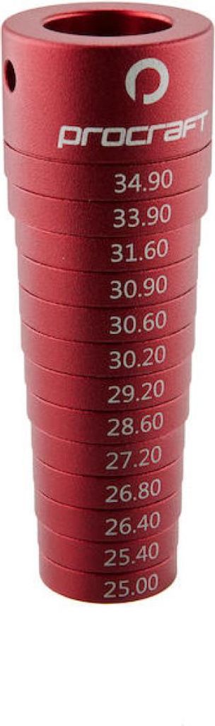 Procraft Werkzeug Sattelrohr-Messlehre Advanced 100 mm Rot - präzise Sattelro...