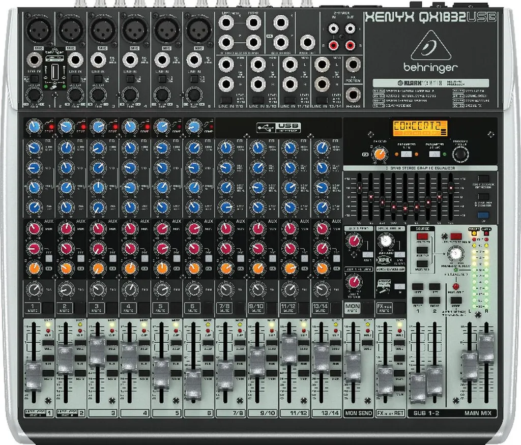Table de Mixage USB 18 Entrées Behringer QX1832USB avec Effets Numériques - 5