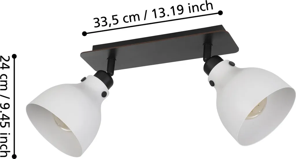 KRUSNATE faretto da soffitto a 2 luci, bianco - Italia