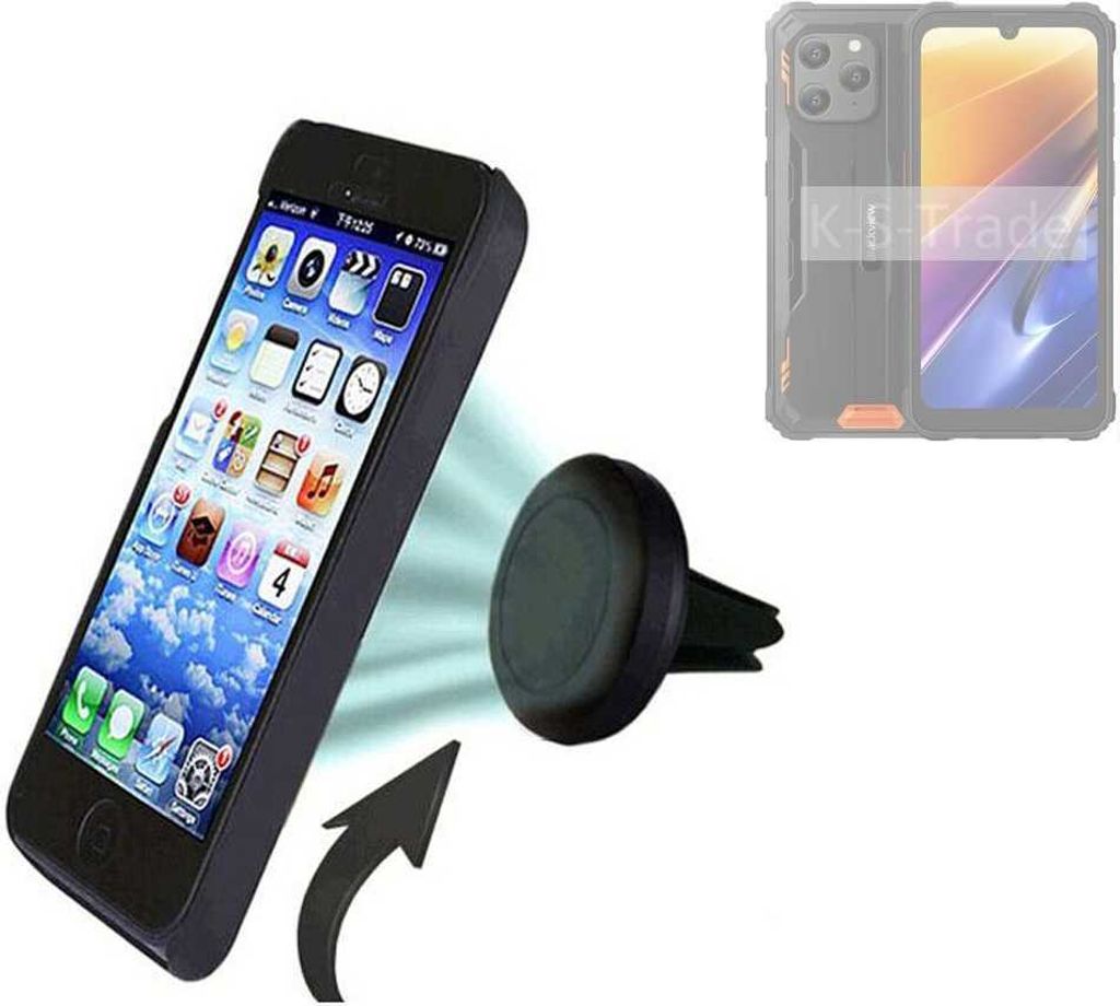 K-S-Trade Kompatibel mit Blackview BV5300 Plus Auto Handy Halterung KFZ Halter Lüftungsgitterhalterung Air Vent mount Smartphone Halter