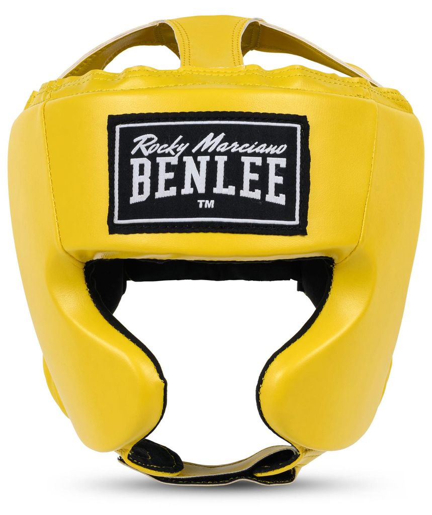 Kopfschutz aus Kunstleder MIKE Yellow/Black S/M BENLEE