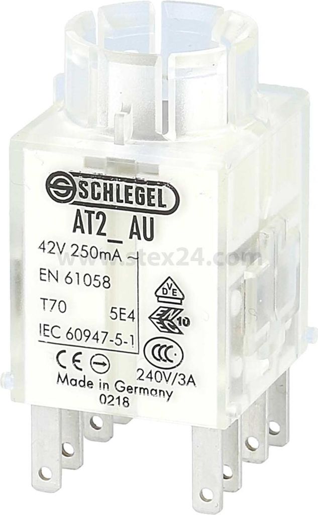 Georg Schlegel Tastkontaktgeber, 2Ö + 2S Kontaktgeber AT Flachstecker 2,8mm x 0,8mm - 1 Stück