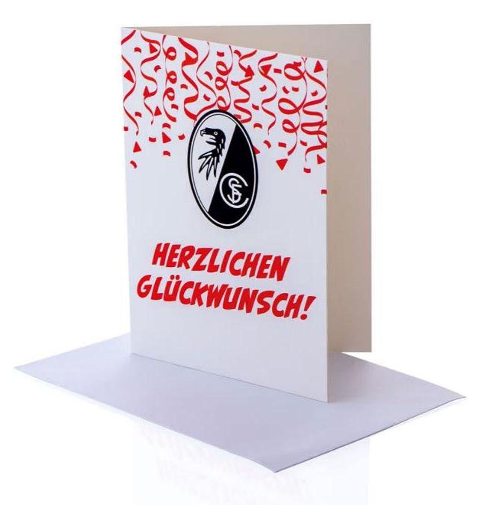 SC Freiburg Grußkarte "Herzlichen Glückwunsch"