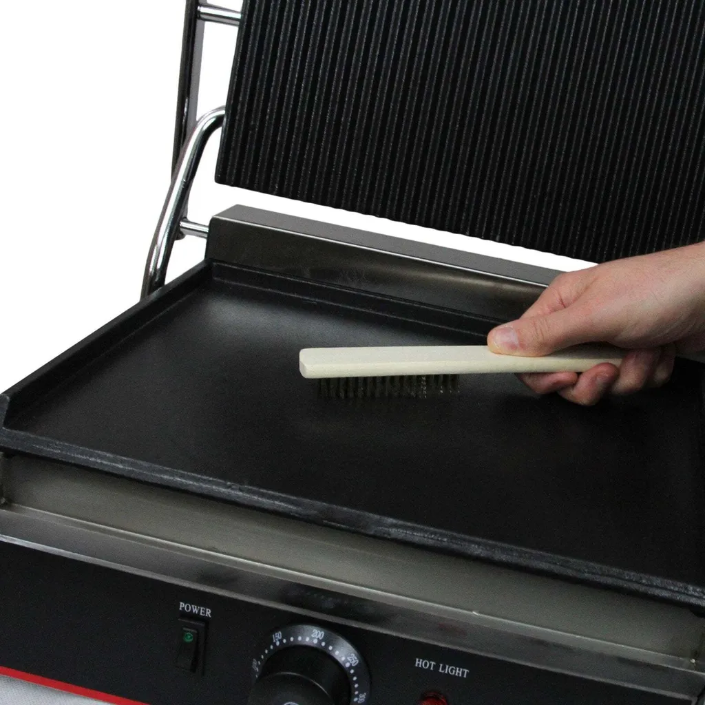 Gril à panini professionnel électrique 2200W - Plaque Mixte Inox G12