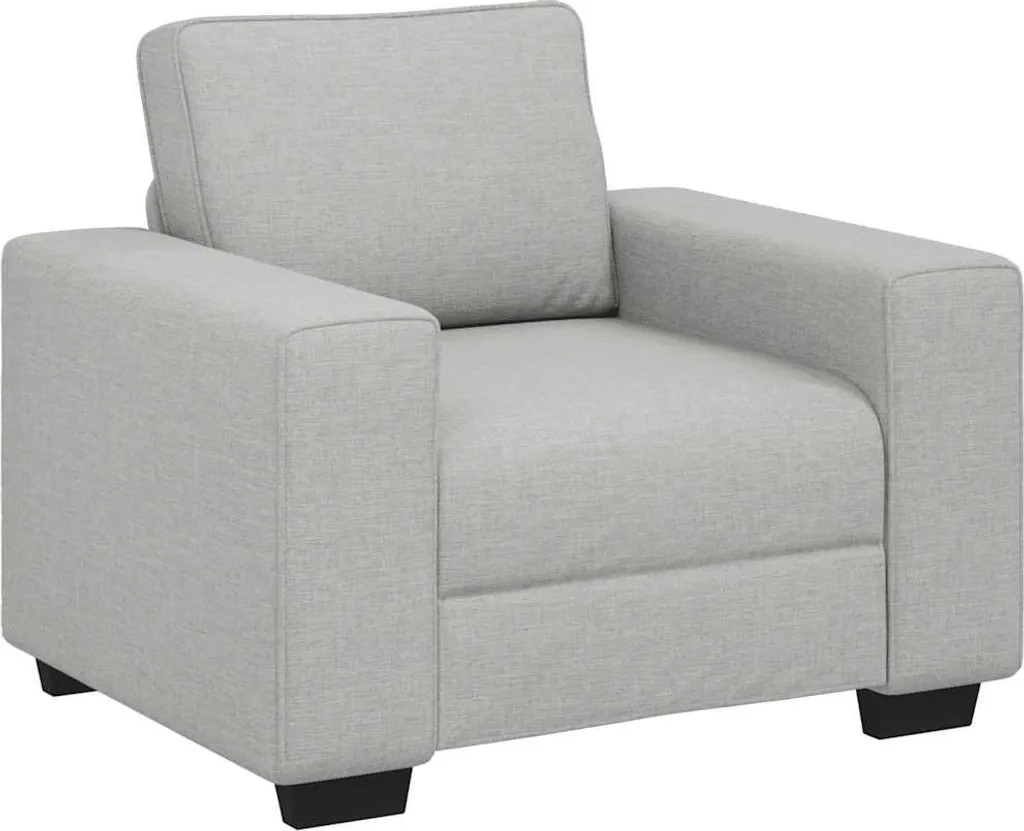 vidaXL Poltrona 1 posto Grigio Nuvola 100cm - Setup Soggiorno Moderno