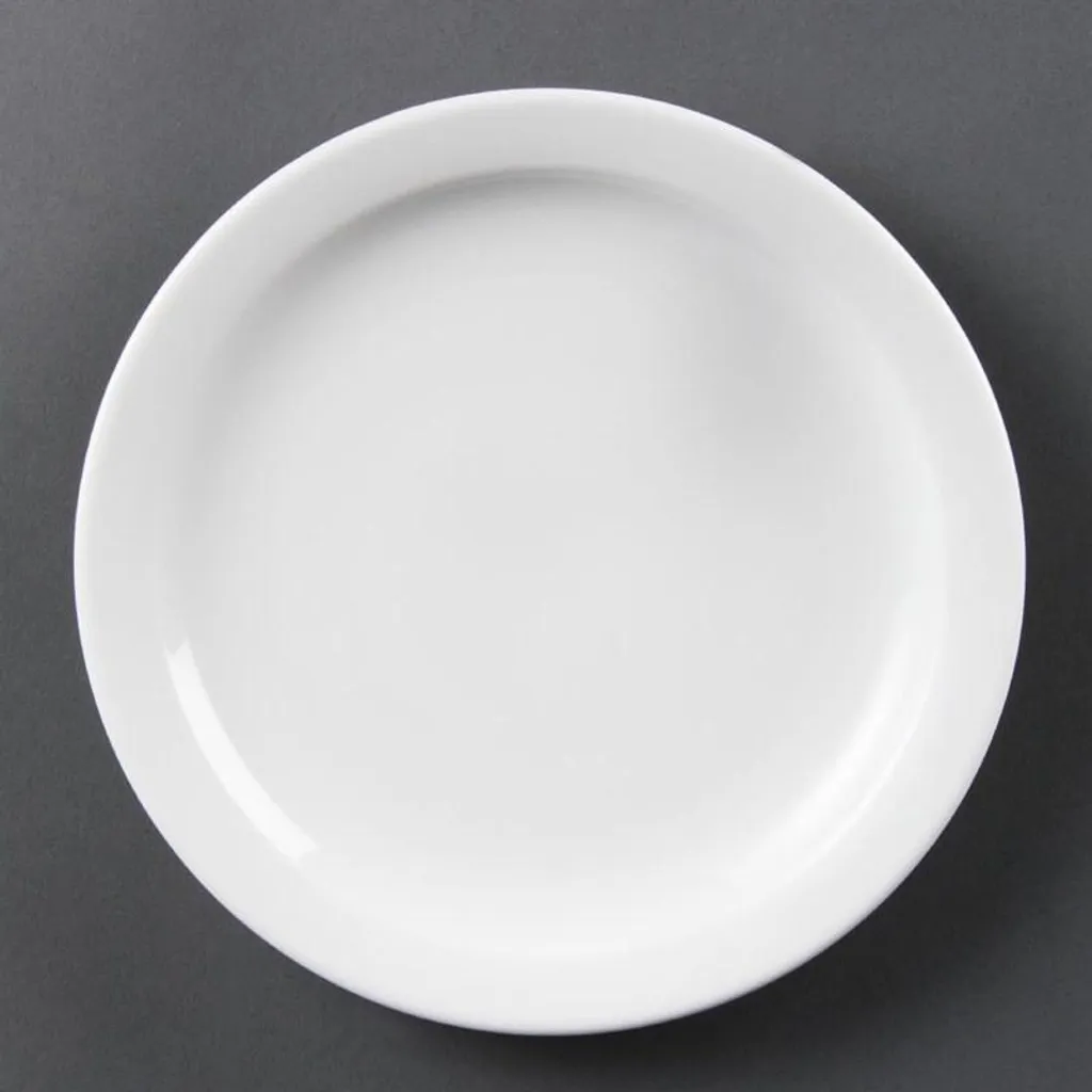 Set Piatti Olympia Whiteware 20cm | Design Bordo Stretto Pack 12