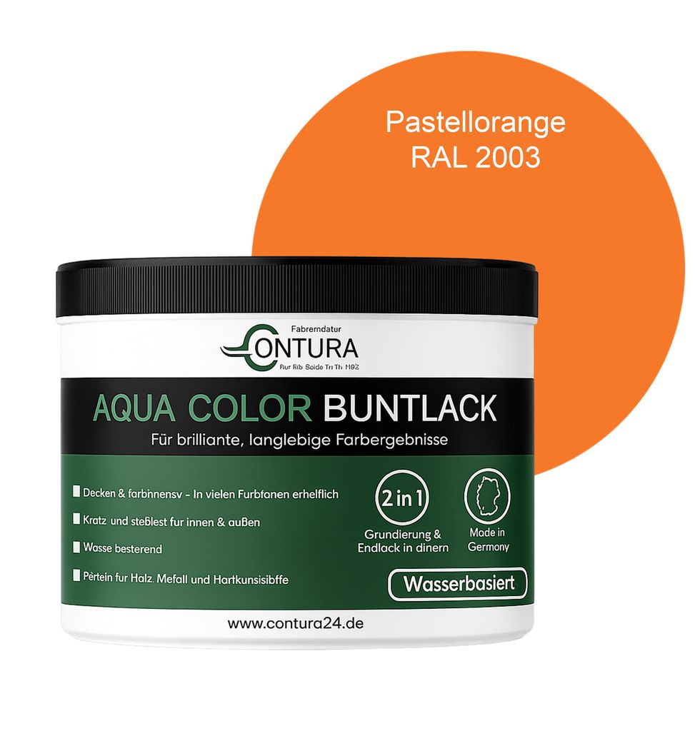 Contura 250ml. Buntlack Lackfarbe Lack Außen Innen Holz Produktbild 