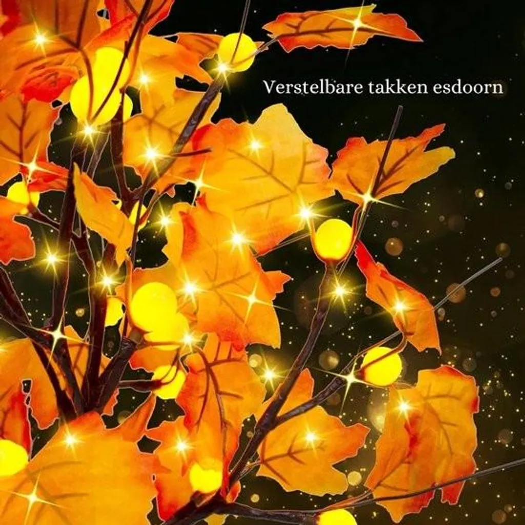 Centre de table automne arbre LED 61cm citrouille déco Thanksgiving
