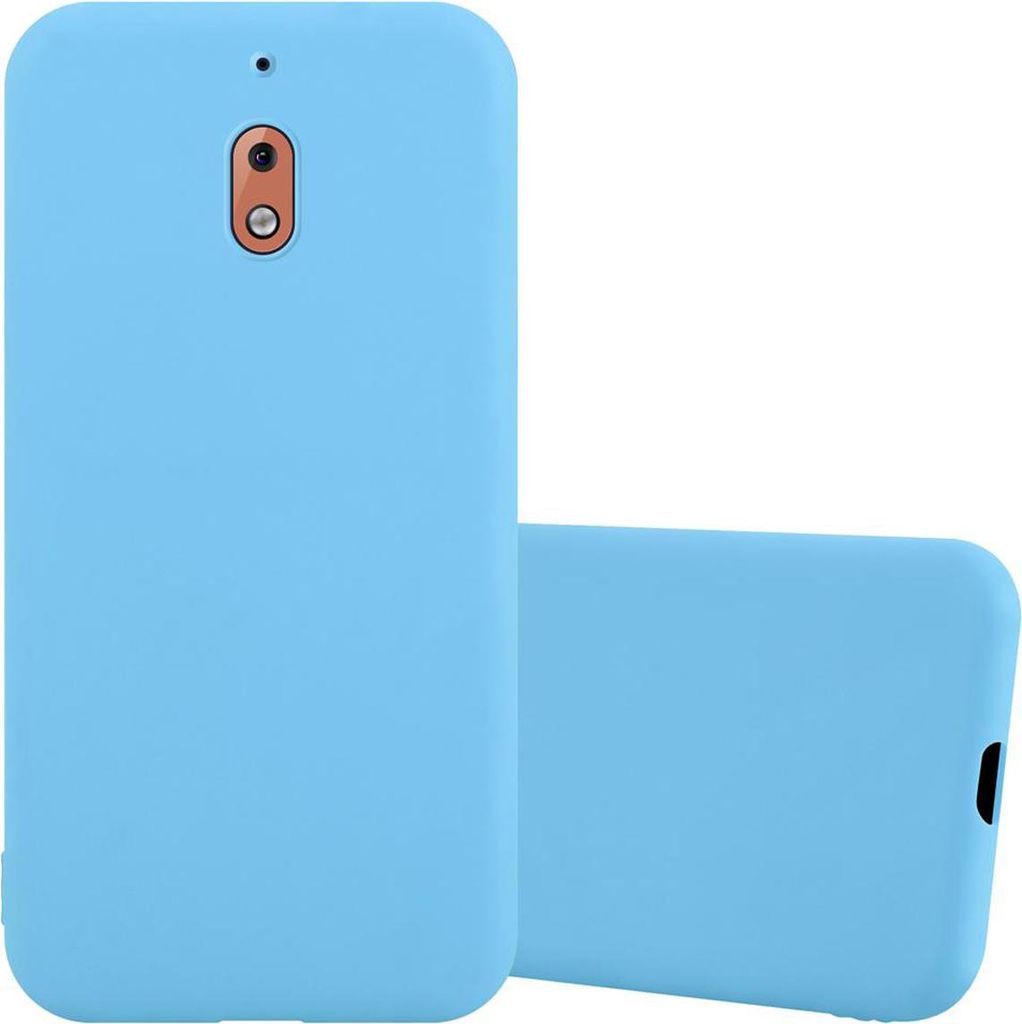 Cadorabo Hülle für Nokia 2.1 Schutzhülle in Blau Handyhülle TPU Silikon Etui Case Cover