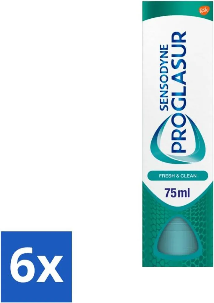 Convenienza Sensodyne Proglasur 75ml Fresh & Clean - Pack 6 Pezzi