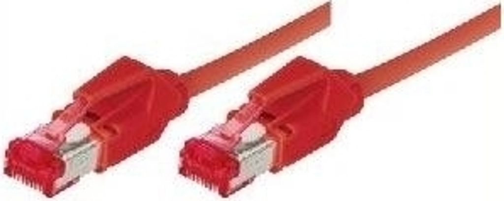 Crossoverkabel S/FTP, PiMF, Cat 6, rot, 5,0 m halogenfrei, mit Draka-Kabel und Hirosesteckern TM21 (bisherige Bezeichnung S/STP) (71705R)