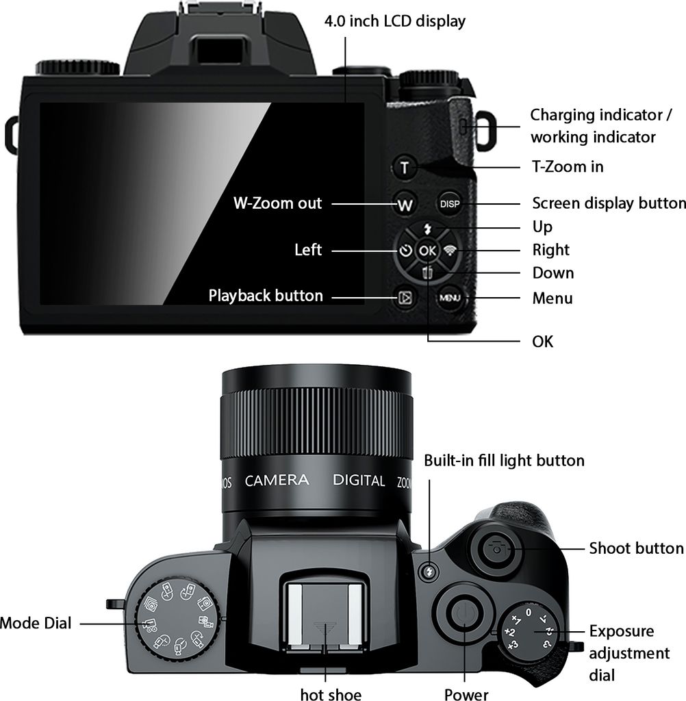 DC402-AF 4K Kinder 48MP Digitalkamera Autofokus 16X Digitalzoom Vlogging Kamera Für Jugendliche