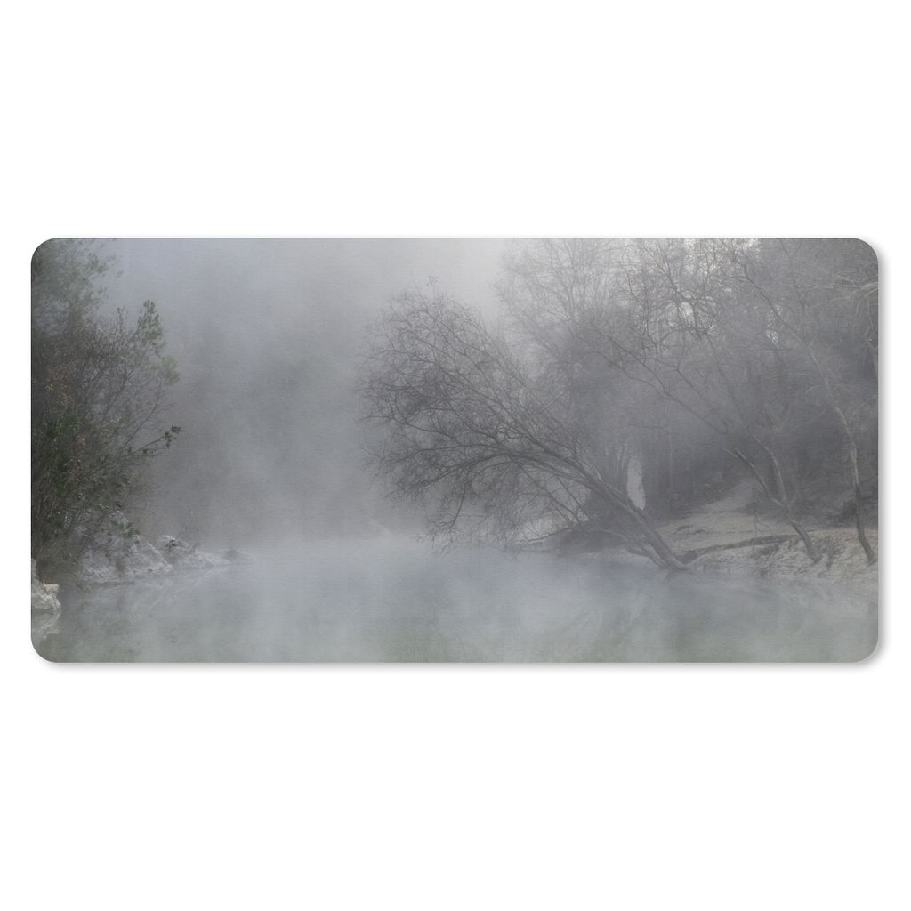 MuchoWow Mauspad Mousepad Nebel - Wald - Spanien 60x30 cm - Mousepads - Maus Mat - Pad - Mausunterlage - Nachhaltig