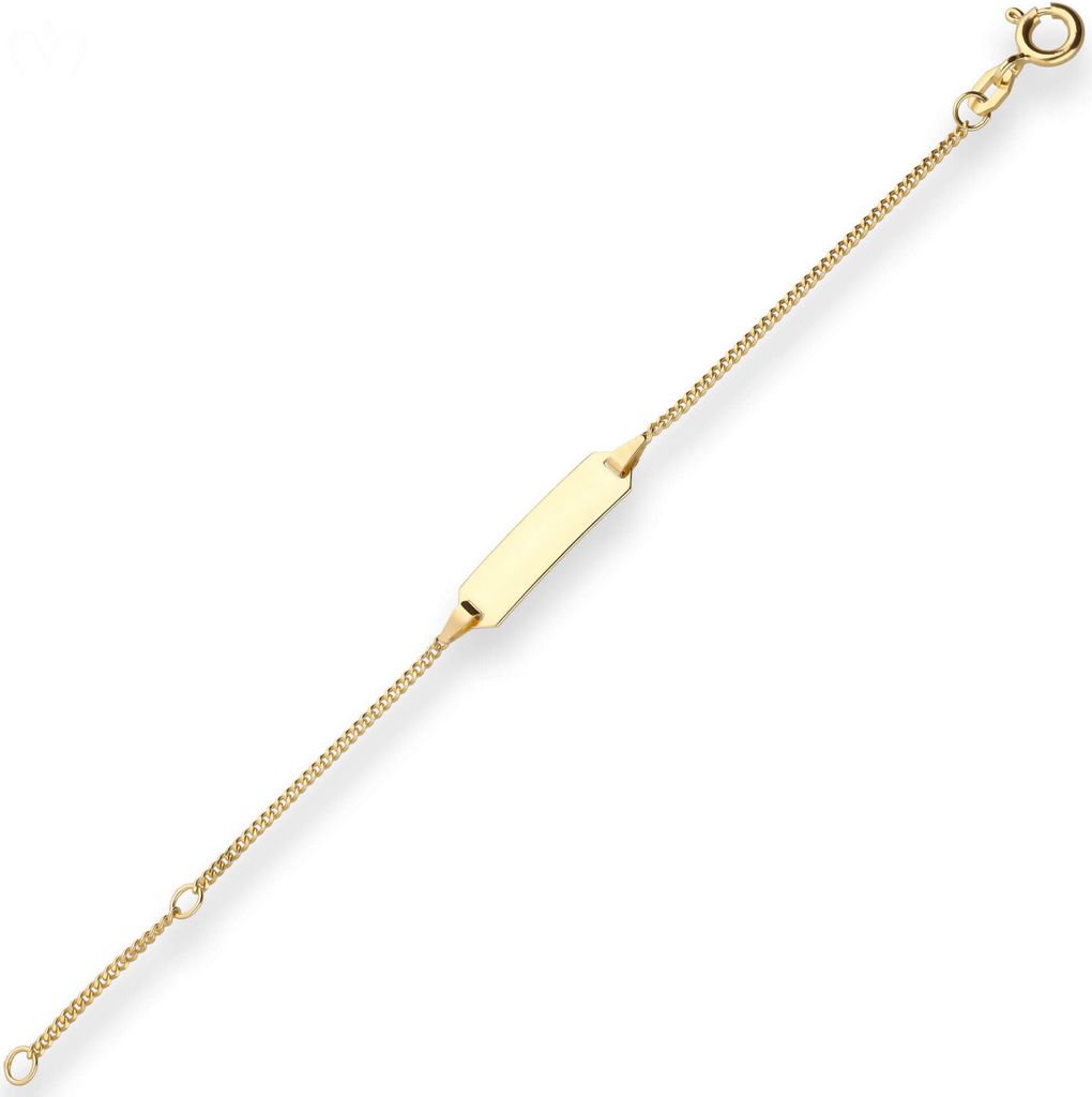 1,4mm Id-Armband Panzerkette Armschmuck aus 585 Gold Gelbgold 14cm
