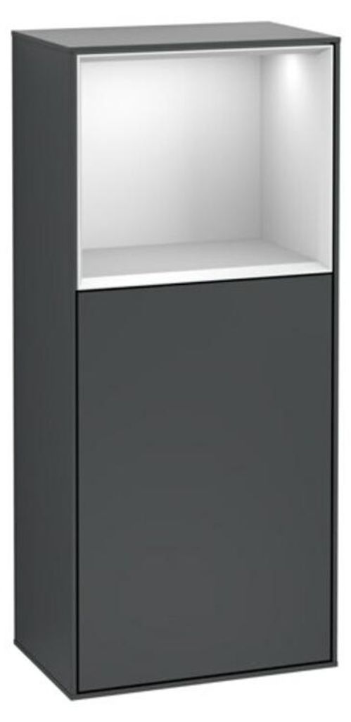 V&B Seitenschrank Finion 41,8x93,6cm, l, Rg o wh. m, md bl. m Lac