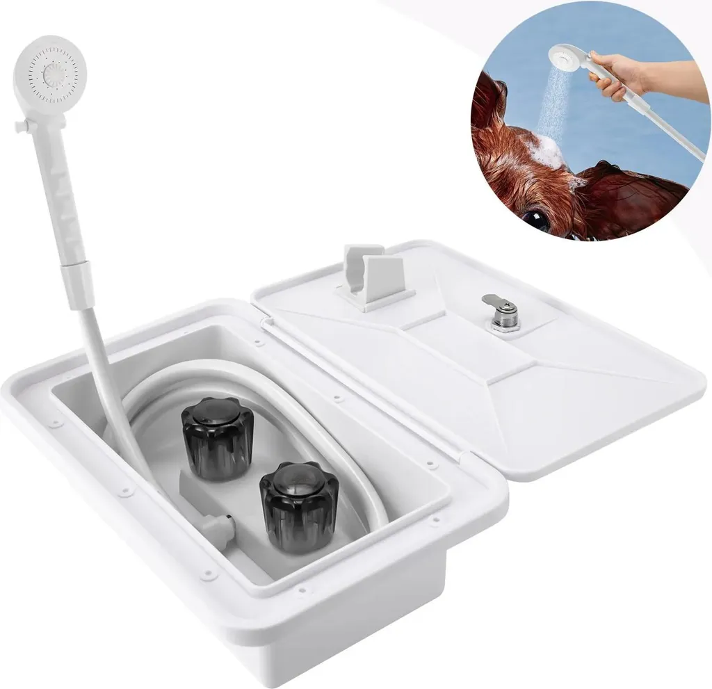 Douche de pont avec serrure à clé pour bateau, eau chaude et froide