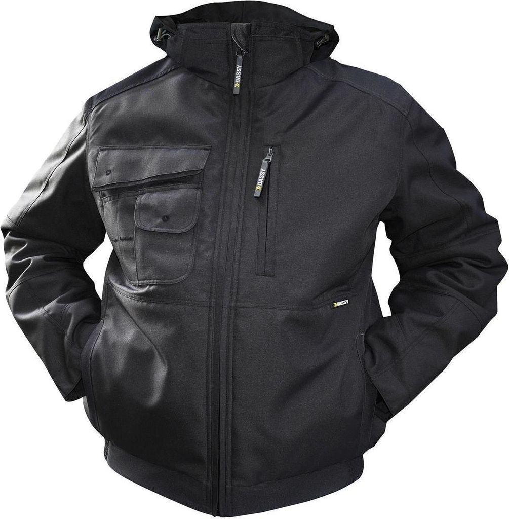 DASSY Austin Canvas Winterjacke SCHWARZ Gr.XS Länge: STANDARD