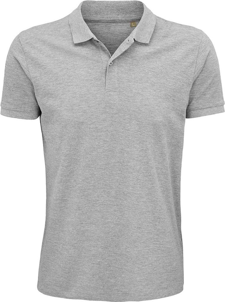 SOLS - "Planet Pique" Poloshirt, aus biologischem Anbau für Herren PC4362 (4XL) (Grau meliert)