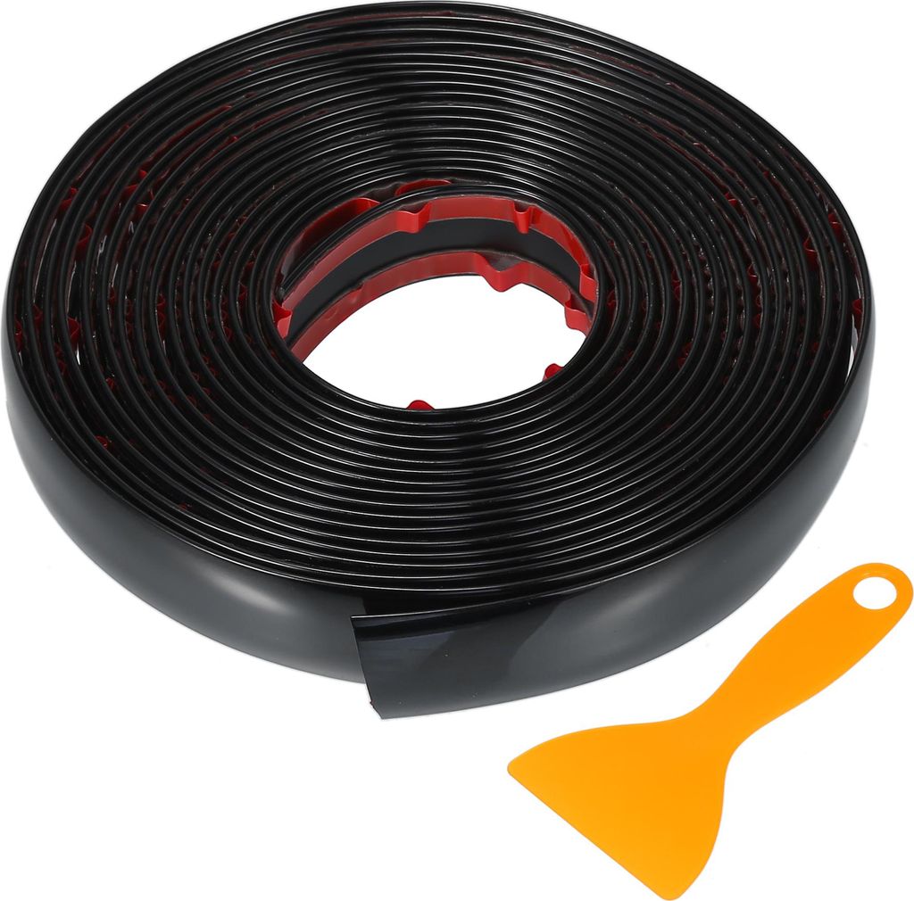 Fensterschutzleiste-Set 4/5" 22mm Breite 16Ft 5m Universal für Auto Stoßstange Tür Karosserie Selbstklebende Dekorationsaufkleber Kunststoff Gla...