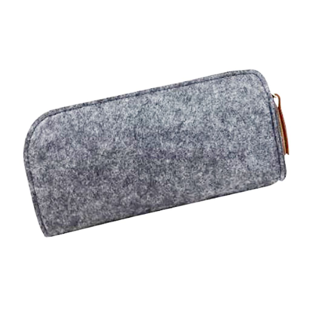 Tragbare Studenten Flachbeutel Bleistift Hülle Reißverschluss Stationery Organizer-Schwarz