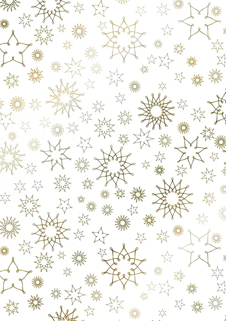 Papier Calque Heyda Stardust Blanc et Doré 50x70 cm - Rouleau Créatif