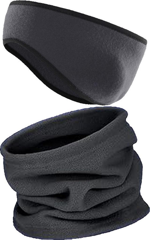 Winter-Ohrenwärmer-Stirnband, Ohrenschützer und Fleece-Nackenwärmer für das Skifahren im Winter