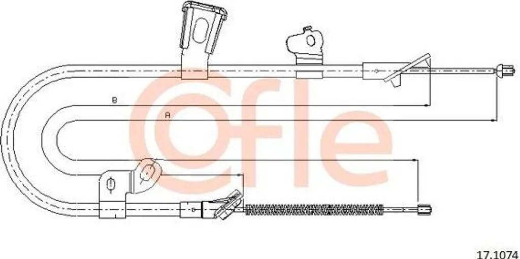 Câble de frein à main COFLE 17.1074 pour Yaris - OE 4643052080 - 1595mm