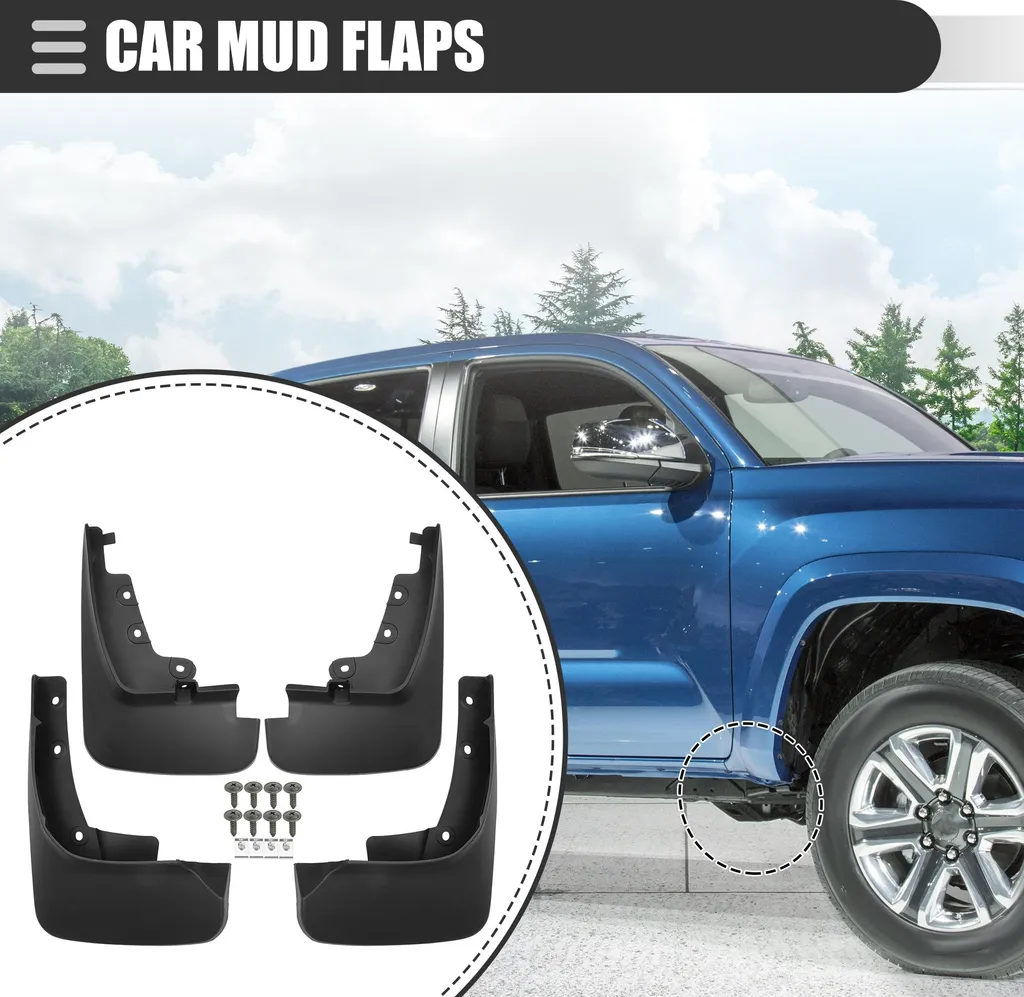 Garde-boue Ford Edge 2019-2022 en plastique noir résistant - Lot de 4