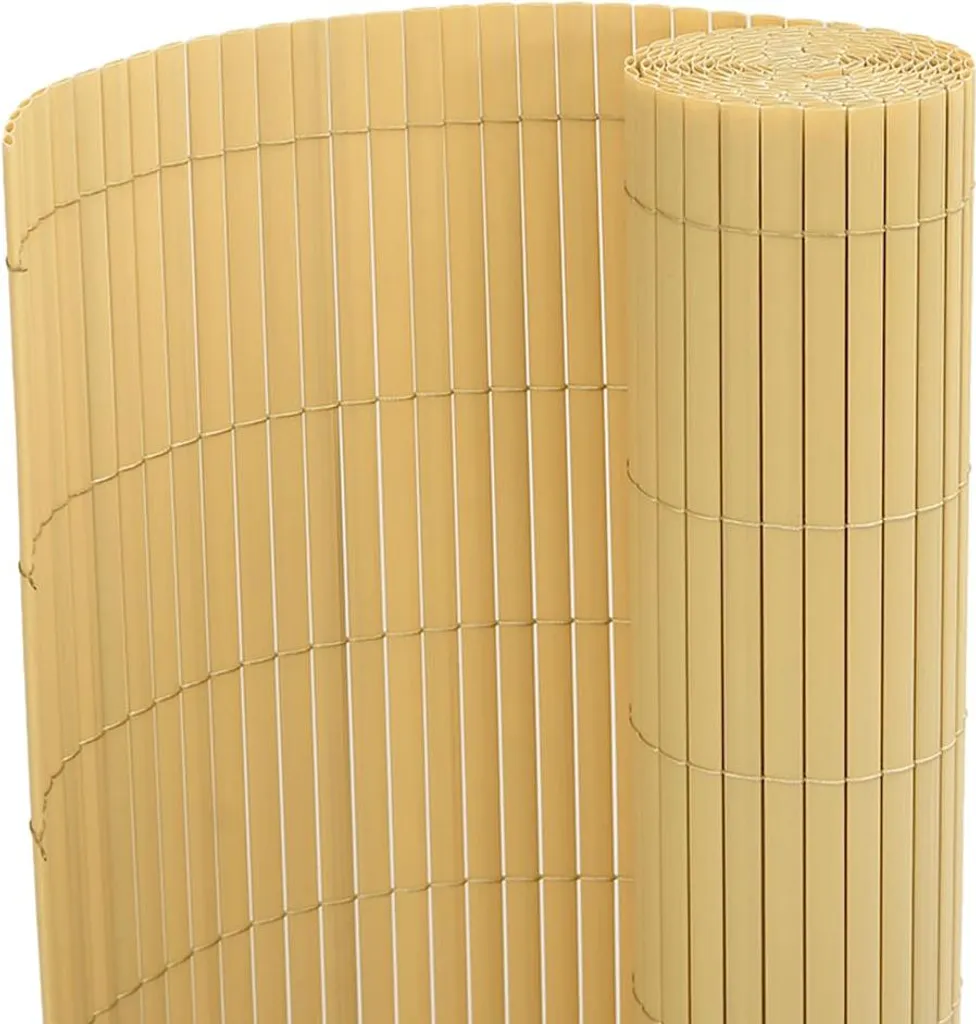 vidaXL Clôture de Jardin Double Face 110x400 cm Jaune en PVC Durable