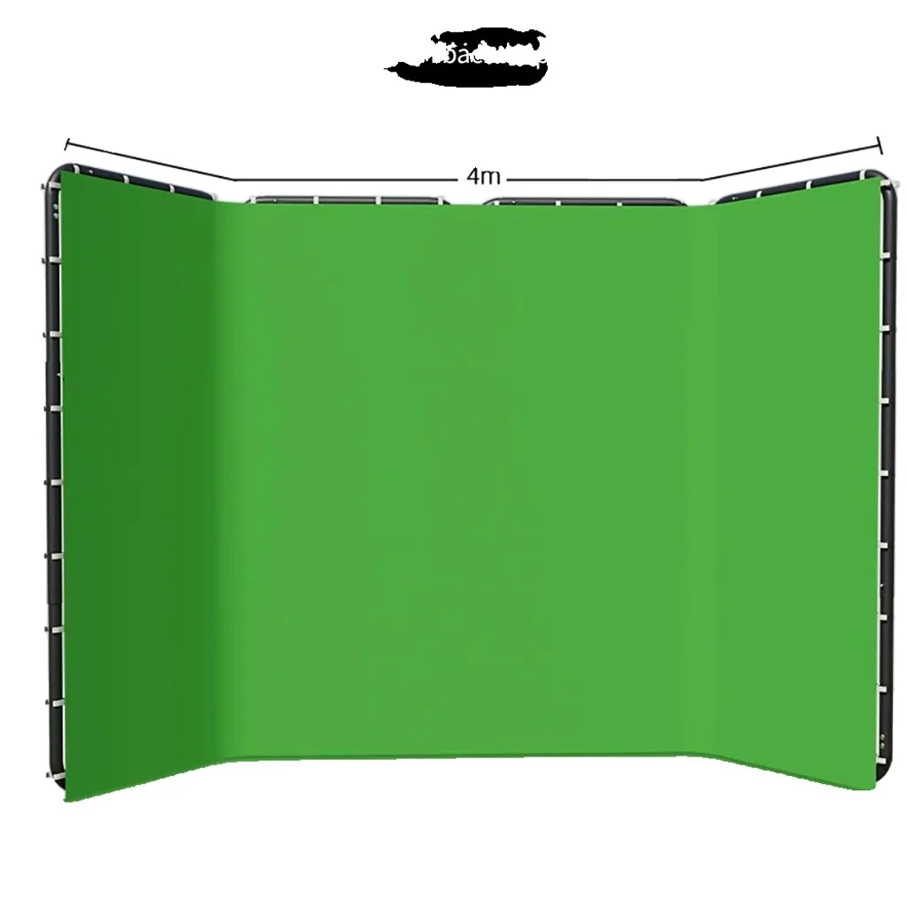 Kit fond vert de studio pliable et transportable pour vidéo et photo