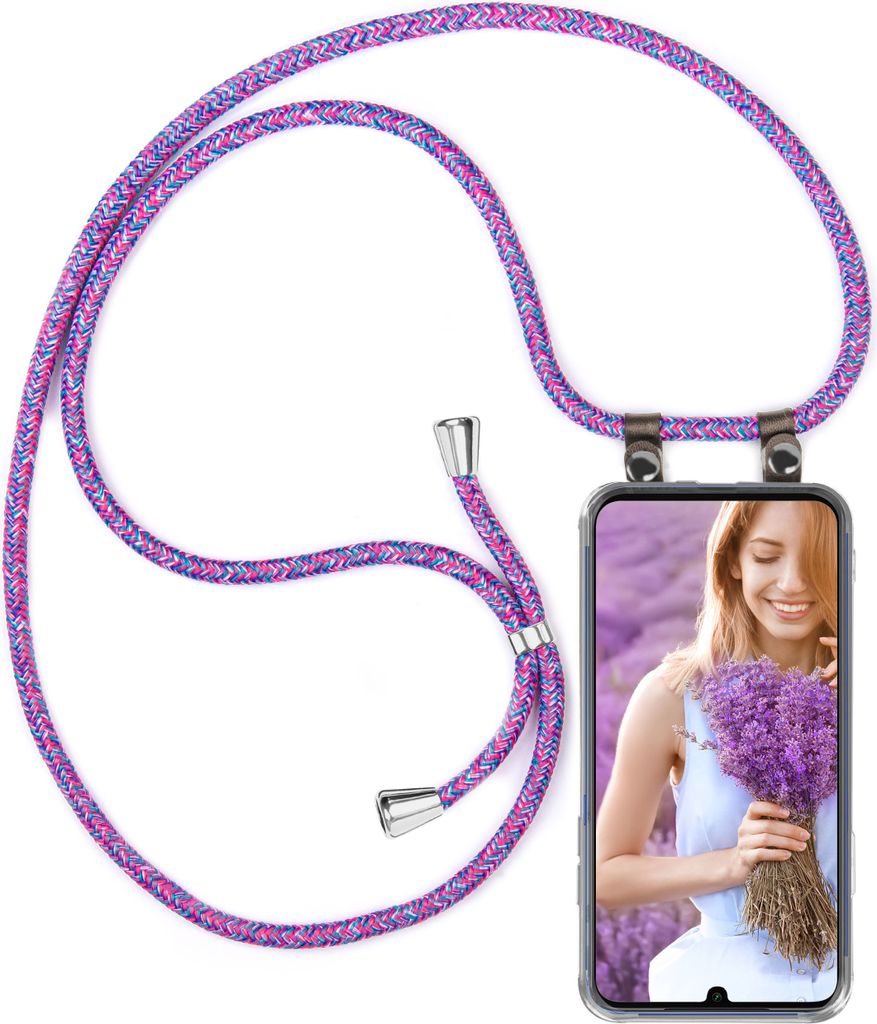 UMHÄNGEHÜLLE + KORDEL für Xiaomi Mi 9T / Mi 9T Pro, Farbe:Lila Pink